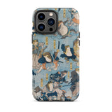 Heroes of the Kabuki Stage Played by Frogs - Utagawa Kuniyoshi Phone Case Iphone 13 Pro Max / Matte Frog-themed Phone Case Kabuki Stage
