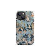 Heroes of the Kabuki Stage Played by Frogs - Utagawa Kuniyoshi Phone Case Iphone 13 Mini / Matte Frog-themed Iphone Case Kabuki Stage