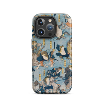 Heroes of the Kabuki Stage Played by Frogs - Utagawa Kuniyoshi Phone Case Iphone 16 Pro / Matte Frog-themed Iphone Case Kabuki Stage