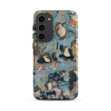 Heroes of the Kabuki Stage Played by Frogs - Utagawa Kuniyoshi Phone Case Samsung Galaxy S23 Plus / Matte Phone Case Vibrant Detailed