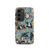 Heroes of the Kabuki Stage Played by Frogs - Utagawa Kuniyoshi Phone Case Samsung Galaxy S23 / Matte Phone Case Vibrant Detailed