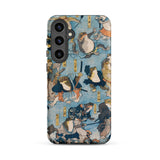 Heroes of the Kabuki Stage Played by Frogs - Utagawa Kuniyoshi Phone Case Samsung Galaxy S24 Plus / Matte Phone Case Vibrant Detailed