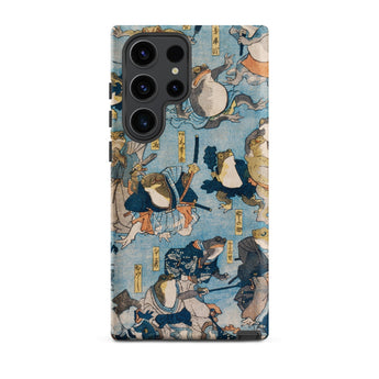 Heroes of the Kabuki Stage Played by Frogs - Utagawa Kuniyoshi Phone Case Samsung Galaxy S23 Ultra / Matte Phone Case Vibrant Traditional