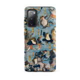 Heroes of the Kabuki Stage Played by Frogs - Utagawa Kuniyoshi Phone Case Samsung Galaxy S20 Fe / Matte Vibrant Detailed Illustration