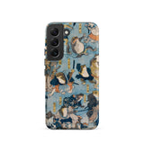 Heroes of the Kabuki Stage Played by Frogs - Utagawa Kuniyoshi Phone Case Samsung Galaxy S22 / Matte Vibrant Vintage-style Illustration