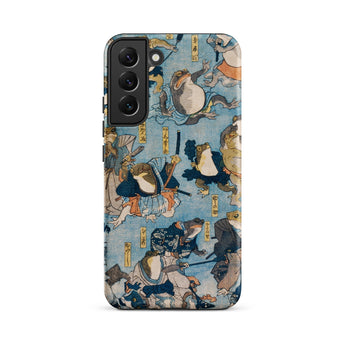 Heroes of the Kabuki Stage Played by Frogs - Utagawa Kuniyoshi Phone Case Samsung Galaxy S22 Plus / Matte Vibrant Traditional Japanese