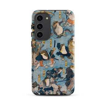 Heroes of the Kabuki Stage Played by Frogs - Utagawa Kuniyoshi Phone Case Samsung Galaxy S23 Plus / Matte Vibrant Detailed Illustration