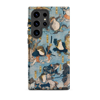 Heroes of the Kabuki Stage Played by Frogs - Utagawa Kuniyoshi Phone Case Samsung Galaxy S24 Ultra / Matte Vibrant Traditional Japanese