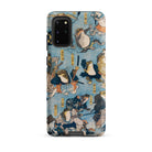 Heroes of the Kabuki Stage Played by Frogs Utagawa Kuniyoshi Samsung Case, Galaxy S20 Plus / Matte, Smartphone Case Blue Background
