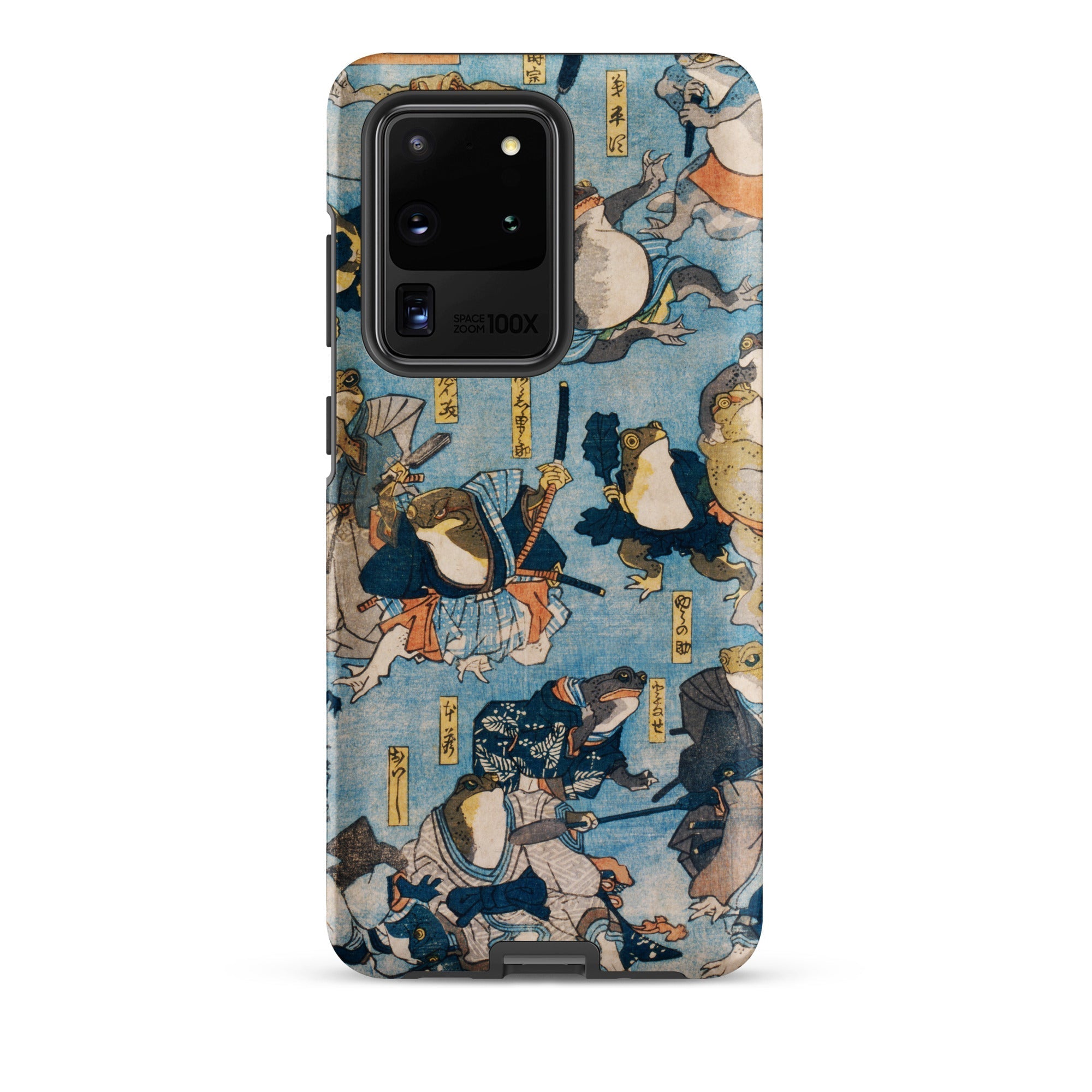 Heroes of the Kabuki Stage Played by Frogs Utagawa Kuniyoshi Samsung Case, Galaxy S20 Ultra / Matte, Smartphone Case Japanese Ukiyo e Style