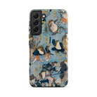 Heroes of the Kabuki Stage Played by Frogs Utagawa Kuniyoshi Samsung Case, Galaxy S22 Plus / Matte, Smartphone Case Blue Background