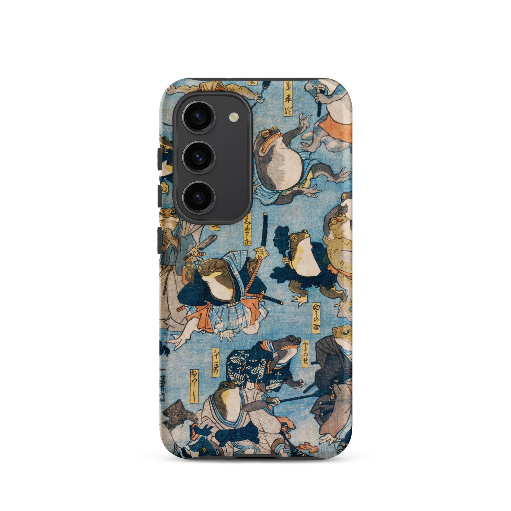 Heroes of the Kabuki Stage Played by Frogs Utagawa Kuniyoshi Samsung Case, Galaxy S23 / Matte, Smartphone Case Whimsical Ukiyo e Style