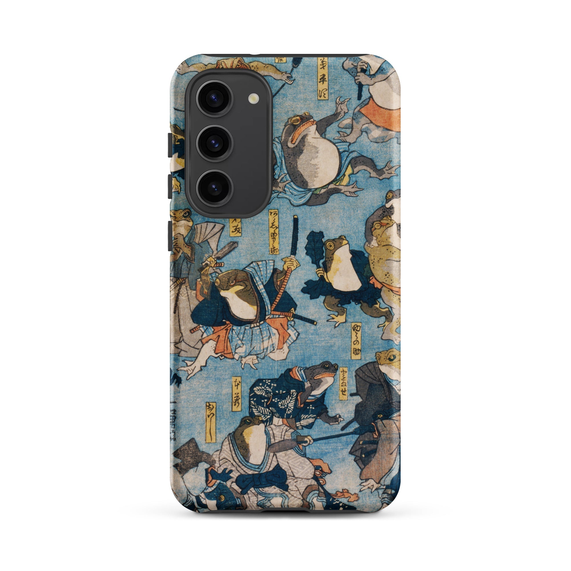 Heroes of the Kabuki Stage Played by Frogs Utagawa Kuniyoshi Samsung Case, Galaxy S23 Plus / Matte, Smartphone Case Whimsical Illustration