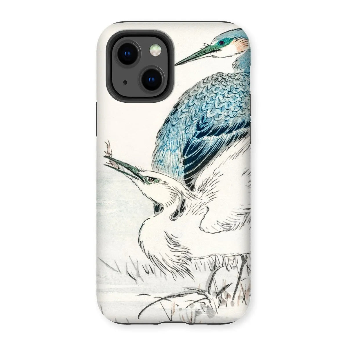 Heron And Egret - Meiji Birds Phone Case - Numata Kashu - Iphone 13 / Matte - Mobile Phone Cases - Aesthetic Art