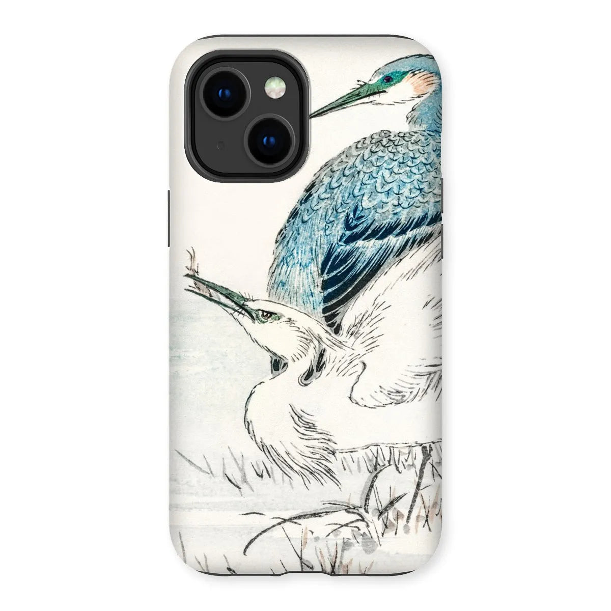 Heron And Egret - Meiji Birds Phone Case - Numata Kashu - Iphone 14 Plus / Matte - Mobile Phone Cases - Aesthetic Art