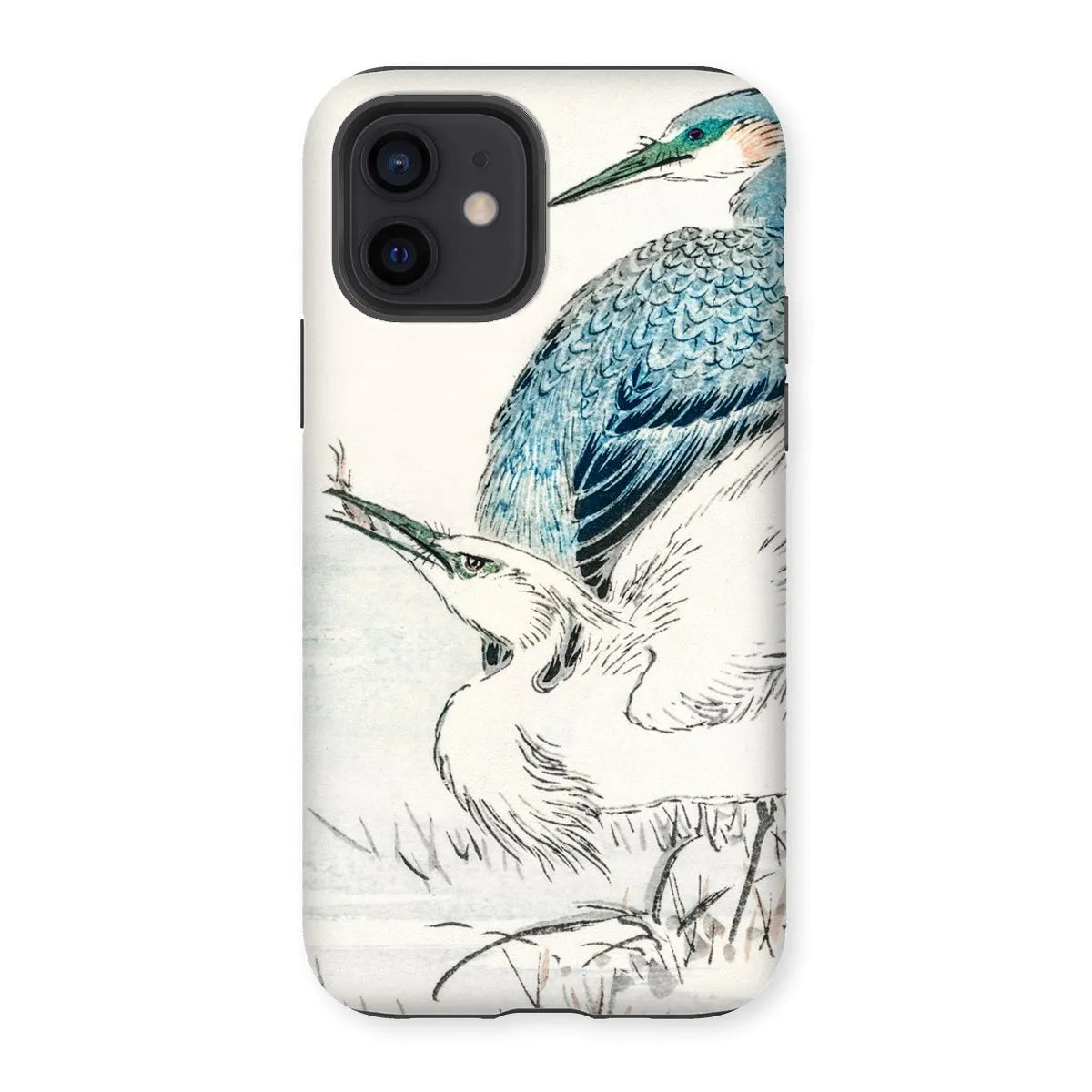 Heron And Egret - Meiji Birds Phone Case - Numata Kashu - Iphone 12 / Matte - Mobile Phone Cases - Aesthetic Art