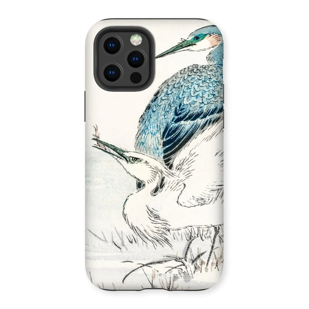Heron And Egret - Meiji Birds Phone Case - Numata Kashu - Iphone 12 Pro / Matte - Mobile Phone Cases - Aesthetic Art