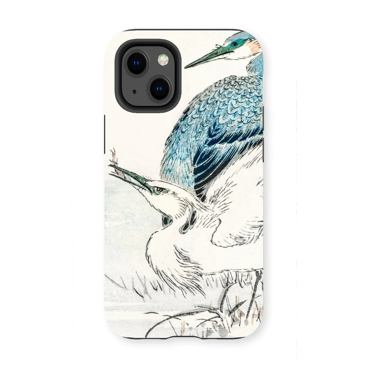 Heron And Egret - Meiji Birds Phone Case - Numata Kashu - Iphone 13 Mini / Matte - Mobile Phone Cases - Aesthetic Art
