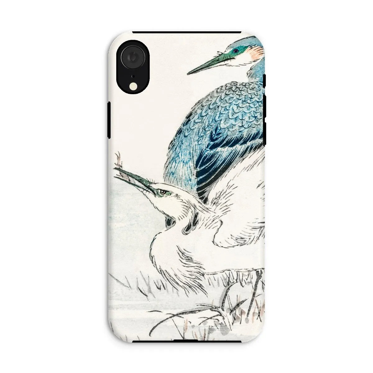 Heron And Egret - Meiji Birds Phone Case - Numata Kashu - Iphone Xr / Matte - Mobile Phone Cases - Aesthetic Art