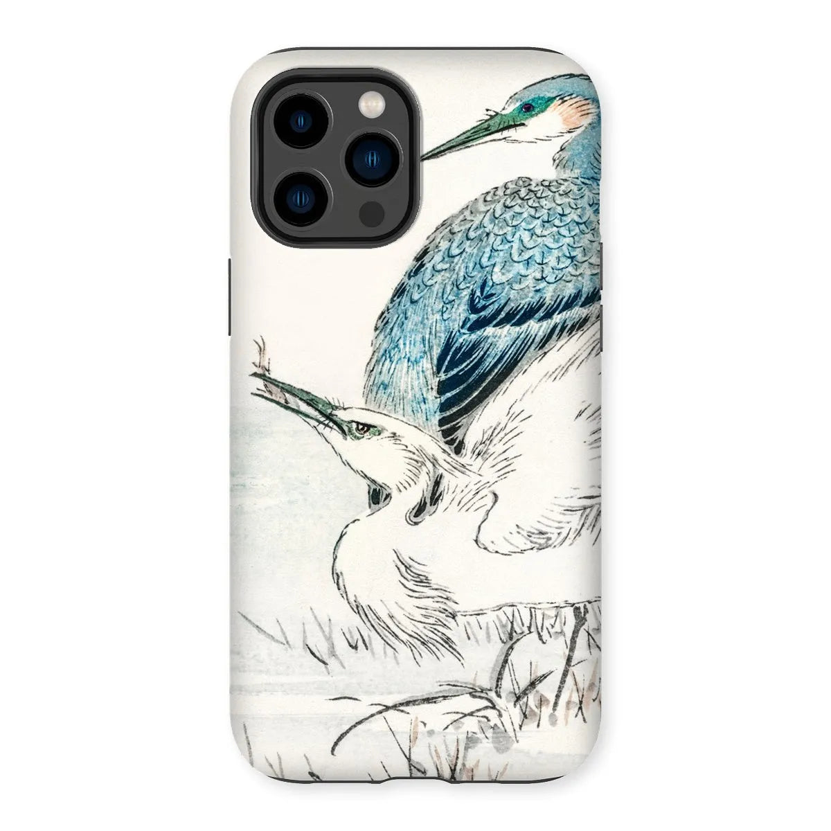 Heron And Egret - Meiji Birds Phone Case - Numata Kashu - Iphone 14 Pro Max / Matte - Mobile Phone Cases - Aesthetic Art
