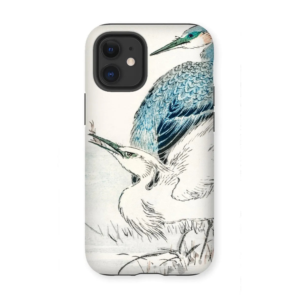 Heron And Egret - Meiji Birds Phone Case - Numata Kashu - Iphone 12 Mini / Matte - Mobile Phone Cases - Aesthetic Art
