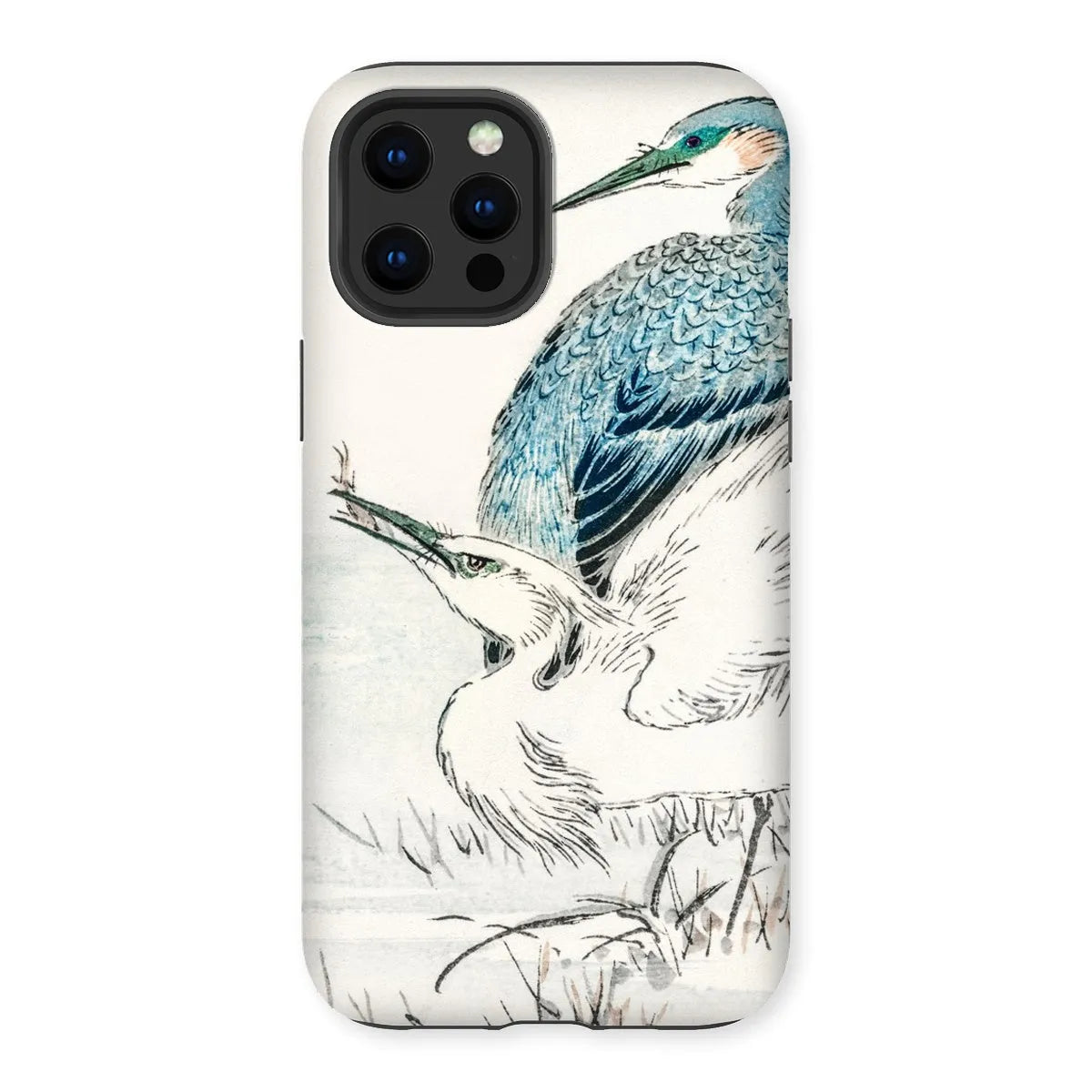 Heron And Egret - Meiji Birds Phone Case - Numata Kashu - Iphone 12 Pro Max / Matte - Mobile Phone Cases - Aesthetic Art