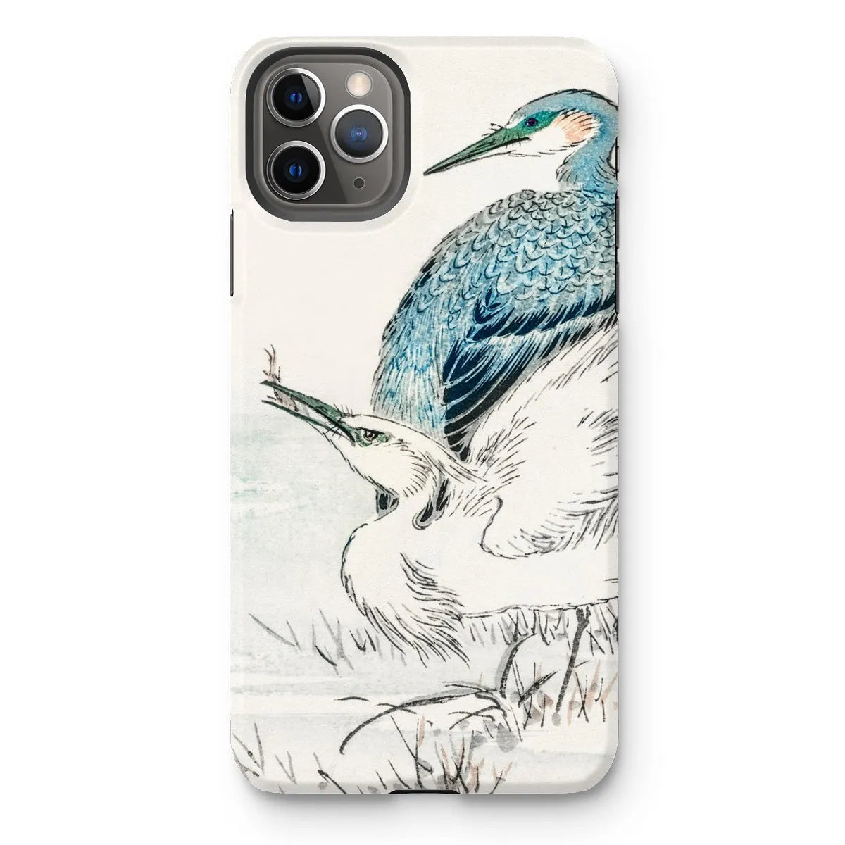 Heron And Egret - Meiji Birds Phone Case - Numata Kashu - Iphone 11 Pro Max / Matte - Mobile Phone Cases - Aesthetic Art