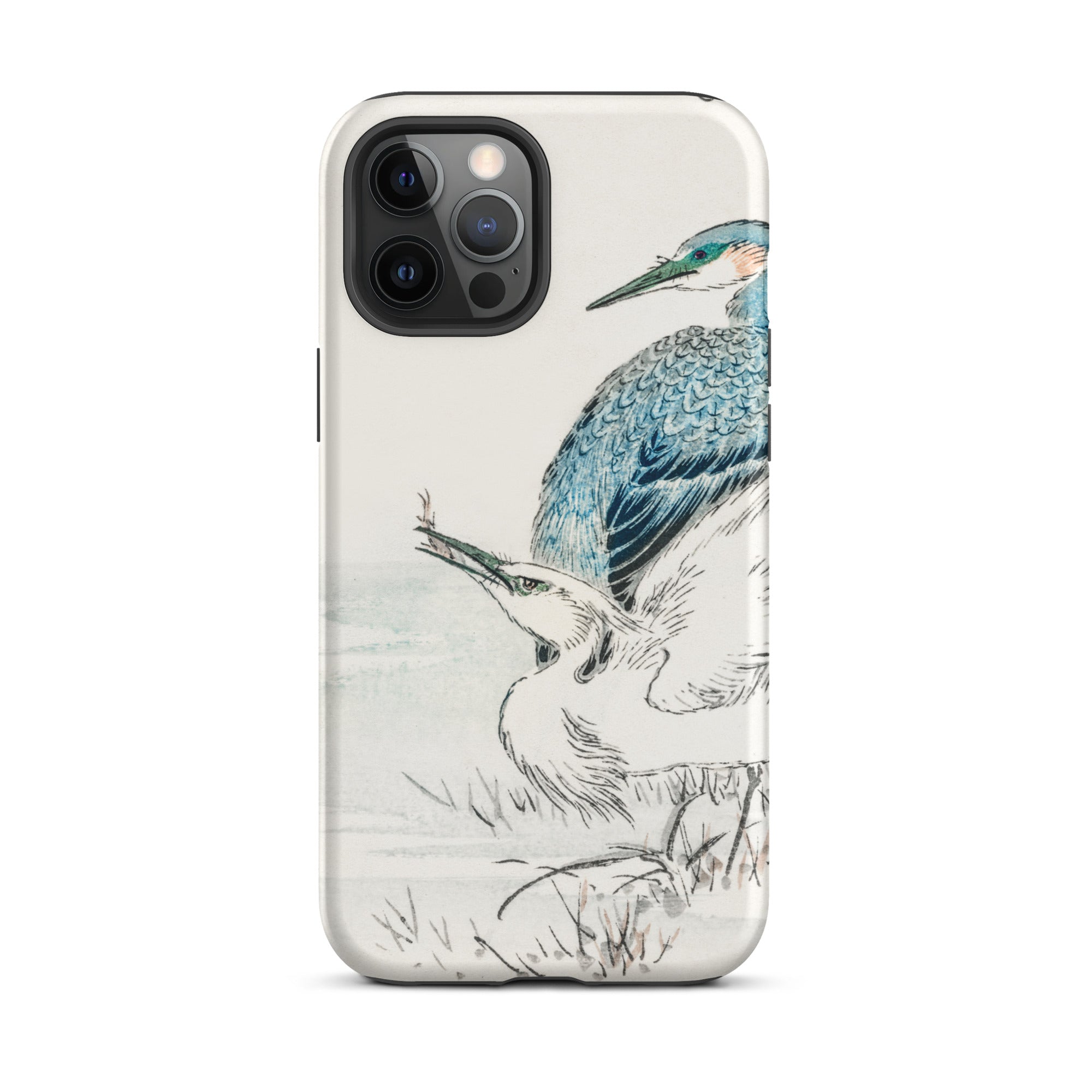 Heron and Egret Numata Kashu Bird Art Iphone Case, 12 Pro Max / Matte, Bird Themed Phone Case