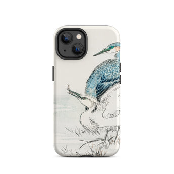 Heron and Egret - Numata Kashu Bird Art Iphone Case, 14 / Matte, Bird-themed Iphone Case