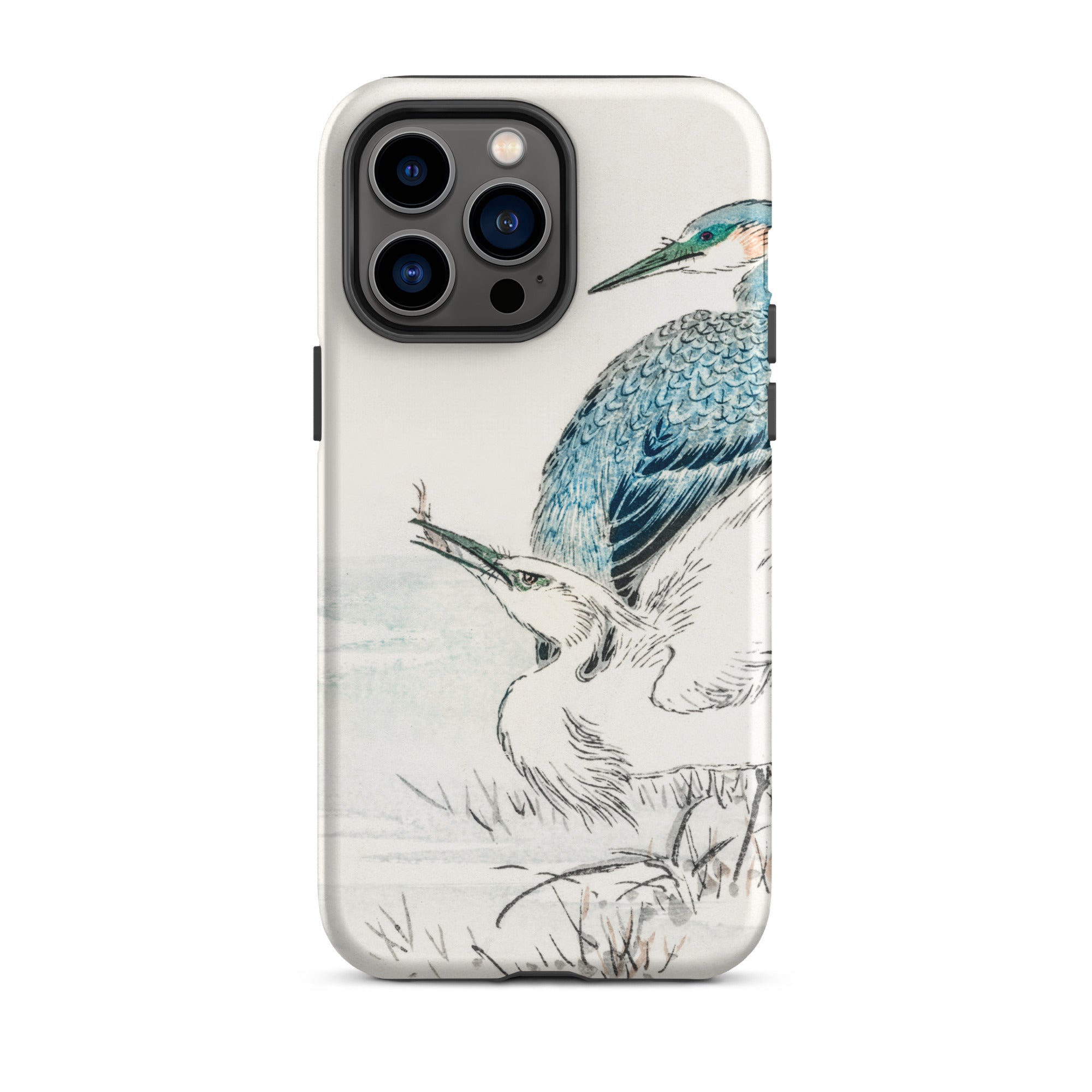 Heron and Egret Numata Kashu Bird Art Iphone Case, 14 Pro Max / Matte, Bird Themed Iphone Case