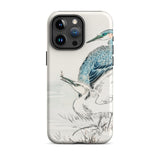 Heron and Egret - Numata Kashu Bird Art Iphone Case 15 Pro Max / Matte Bird-themed Iphone Case Numata Kashu, Kashu Meiji Birds, Meiji-era