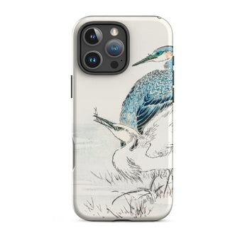 Heron and Egret - Numata Kashu Bird Art Iphone Case 16 Pro Max / Matte Iphone Case Heron Artwork Numata Kashu, Kashu Meiji Birds, Meiji-era