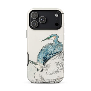 Heron and Egret - Numata Kashu Bird Art Iphone Case, 17 Pro Max / Matte, Mobile Phone Cases, Toby Leon