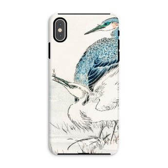 Heron and Egret - Numata Kashu Bird Art Iphone Case, Xs Max / Matte, Phone Case Artistic Illustration Two Herons Natural