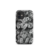 Hexacoralla Six-rayed Star Corals - Ernst Haeckel Iphone Case, 12 Mini / Matte, Black White Coral-patterned Phone Case