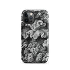 Hexacoralla Six Rayed Star Corals Ernst Haeckel Iphone Case, 12 Pro / Matte, Black White Coral Patterned Phone Case