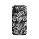 Hexacoralla Six-rayed Star Corals - Ernst Haeckel Iphone Case, 12 Pro / Matte, Black White Coral-patterned Phone Case