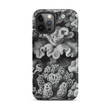 Hexacoralla Six-rayed Star Corals - Ernst Haeckel Iphone Case, 12 Pro Max / Matte, Black White Coral-patterned Phone Case