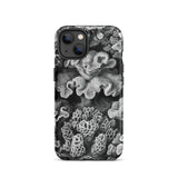 Hexacoralla Six-rayed Star Corals - Ernst Haeckel Iphone Case, 13 / Matte, Black White Coral-patterned Phone Case