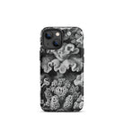 Hexacoralla Six Rayed Star Corals Ernst Haeckel Iphone Case, 13 Mini / Matte, Black White Coral Patterned Phone Case