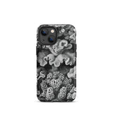 Hexacoralla Six-rayed Star Corals - Ernst Haeckel Iphone Case, 13 Mini / Matte, Black White Coral-patterned Phone Case
