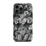 Hexacoralla Six-rayed Star Corals - Ernst Haeckel Iphone Case, 13 Pro Max / Matte, Black White Coral-patterned Phone Case