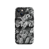 Hexacoralla Six-rayed Star Corals - Ernst Haeckel Iphone Case, 14 / Matte, Black White Coral-patterned Phone Case