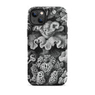 Hexacoralla Six Rayed Star Corals Ernst Haeckel Iphone Case, 14 Plus / Matte, Black White Coral Patterned Phone Case
