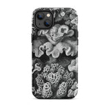 Hexacoralla Six-rayed Star Corals - Ernst Haeckel Phone Case Iphone 14 Plus / Matte Black White Coral-patterned Phone Case Ernst Haeckel,