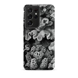 Hexacoralla Six-rayed Star Corals - Ernst Haeckel Phone Case Samsung Galaxy S21 Ultra / Matte Black White Coral Reef Pattern Phone Case