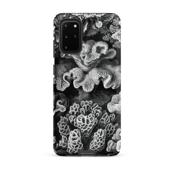 Hexacoralla Six-rayed Star Corals - Ernst Haeckel Samsung Case, Galaxy S20 Plus / Matte, Black White Patterned Phone Case Raised Camera