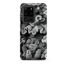 Hexacoralla Six Rayed Star Corals Ernst Haeckel Samsung Case, Galaxy S20 Ultra / Matte, Black Phone Case Textured Grayscale Coral Design