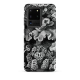 Hexacoralla Six-rayed Star Corals - Ernst Haeckel Samsung Case, Galaxy S20 Ultra / Matte, Black Phone Case Textured Grayscale Coral Design