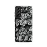 Hexacoralla Six-rayed Star Corals - Ernst Haeckel Samsung Case, Galaxy S21 / Matte, Black White Patterned Phone Case Intricate Coral Designs